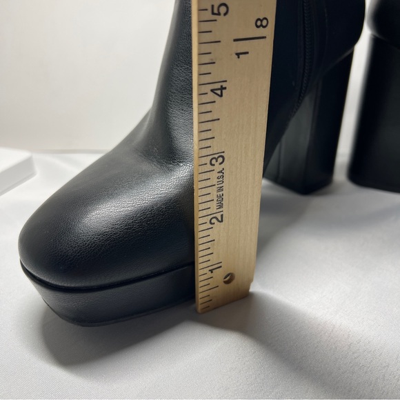 Mia Platform Heeled Ankle Boots Black 7.5 - Picture 4 of 9